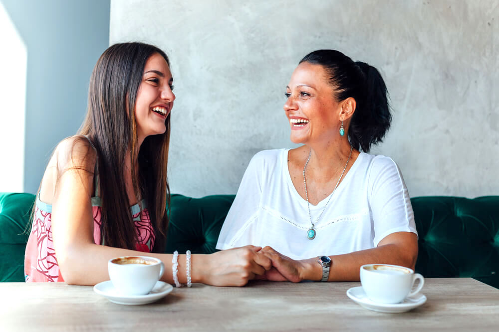 Mother and daughter spending time together