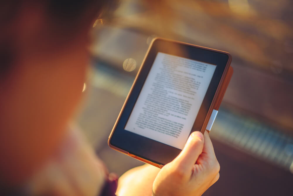 Reading using e-book reader