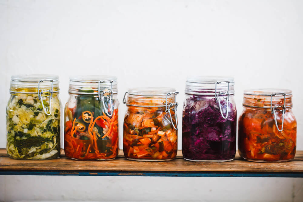 Jars of kimchi