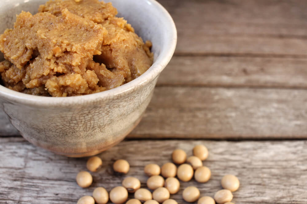 Miso paste in bowl