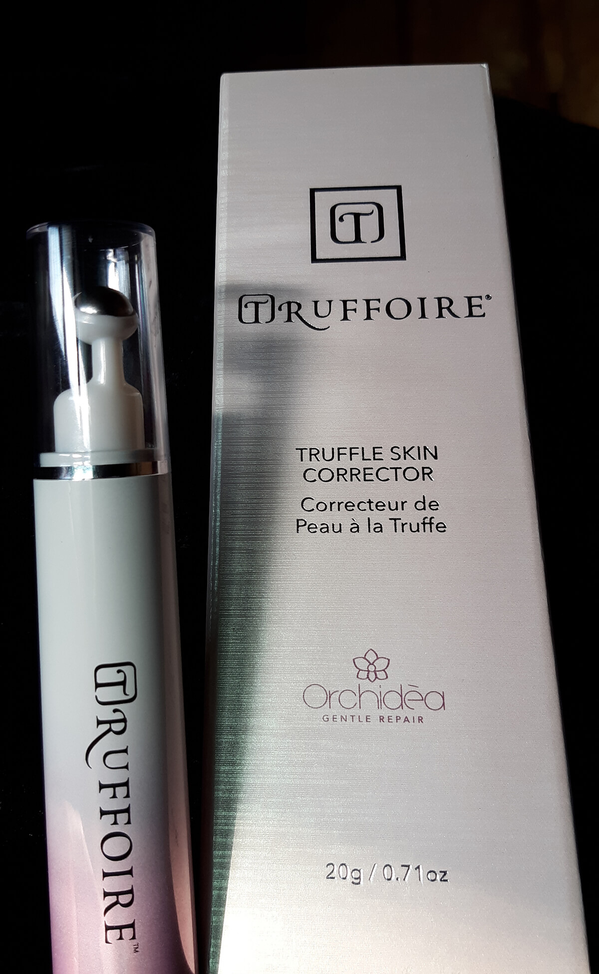 Truffoire Skin Corrector next to box