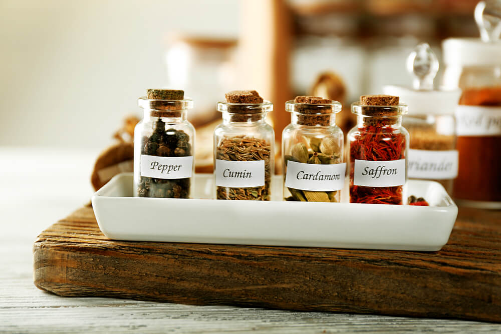 Spices in jars