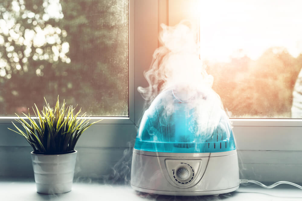 Humidifier on table