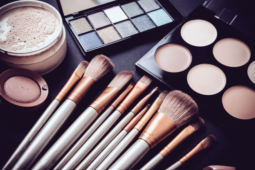 Makeup and brushes