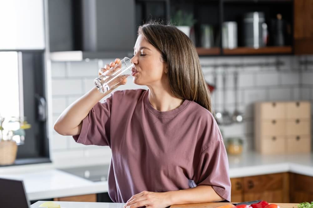 woman drinking